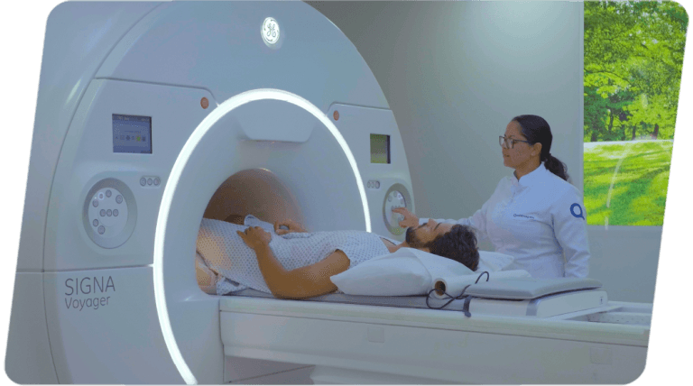 Imagem de uma máquina de ressonância magnética